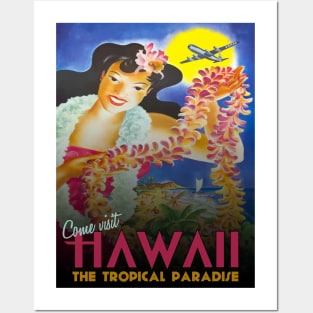 Hawaii Vintage Travel Poster Posters and Art